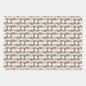 魅惑的なエバーグリーンエレガンスクリスマス ラッピングペーパーシート (正面3)