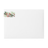 魅惑的なエバーグリーンエレガンスクリスマス ラップアラウンドラベル (正面)