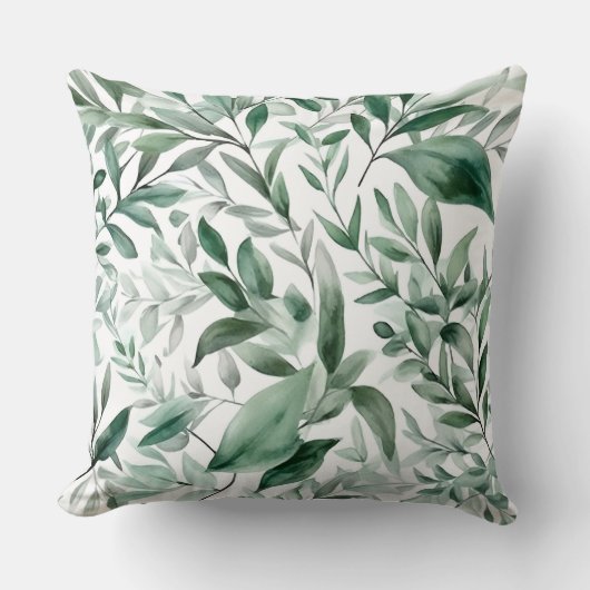 魅惑的なエバーグリーンバレエ植物学 クッション (正面)