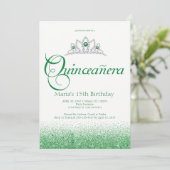 魅惑的なエメラルドのキンセアニエラ招待状 招待状 (スタンド正面)