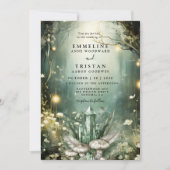 魅惑的なエメラルド結婚の森の魔法の結晶 招待状 (正面)