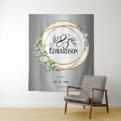 魅惑的なエレガンスシルバースレッドと金ゴールド タペストリー (インサイチュ)