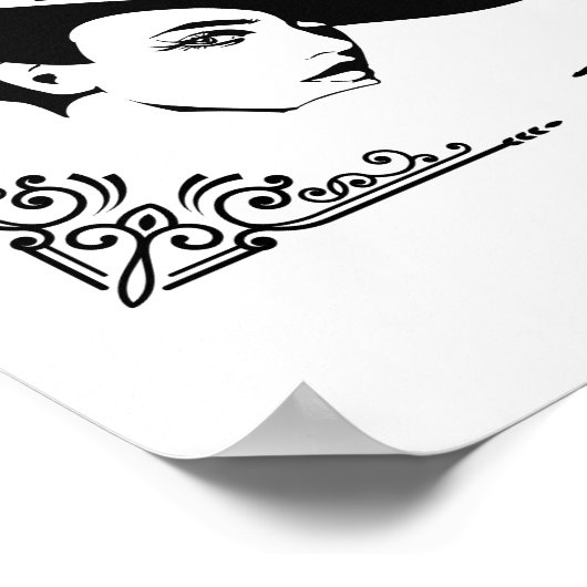 魅惑的なエレガンス美モダン女 ポスター (角)