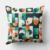 魅惑的なカラーの幾何学的パターン クッション (裏面)