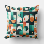 魅惑的なカラーの幾何学的パターン クッション (正面)