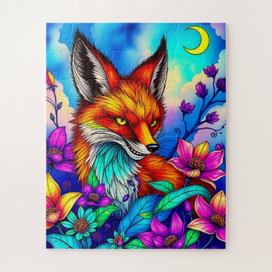 魅惑的なキツネの子供たち ジグソーパズル (縦)