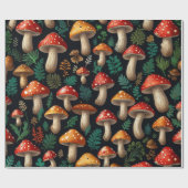 魅惑的なキノコの森 ラッピングペーパー (フラット)
