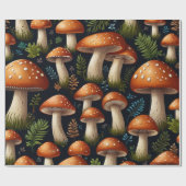 魅惑的なキノコの森 ラッピングペーパー (フラット)