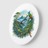 魅惑的なクラウドフォレストデザイン ラージ壁時計 (傾斜)