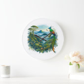 魅惑的なクラウドフォレストデザイン ラージ壁時計 (ホーム)