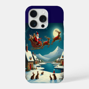 魅惑的なクリスマスの冬の村の壁紙 2025 iPhone 15 PROケース