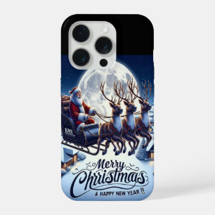 魅惑的なクリスマスの冬の村の壁紙 2025 iPhone 15 PROケース