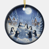 魅惑的なクリスマスの情景 セラミックオーナメント (正面)