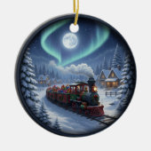 魅惑的なクリスマスの情景 セラミックオーナメント (正面)