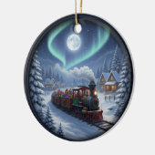 魅惑的なクリスマスの情景 セラミックオーナメント (左)
