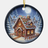 魅惑的なクリスマスの情景 セラミックオーナメント (正面)