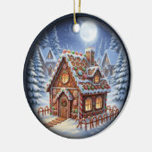 魅惑的なクリスマスの情景 セラミックオーナメント (左)