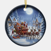 魅惑的なクリスマスの情景 セラミックオーナメント (正面)