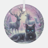 魅惑的なクリスマスの飾り ガラスオーナメント (正面)