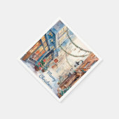 魅惑的なクリスマスアリーお洒落通り スタンダードカクテルナプキン (角)