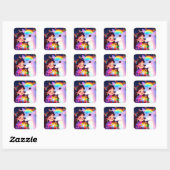 魅惑的なクリスマスグロー スクエアシール (シート)