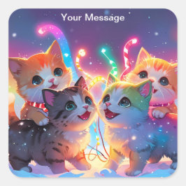 魅惑的なクリスマスグロー スクエアシール