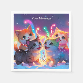 魅惑的なクリスマスグロー スタンダードカクテルナプキン