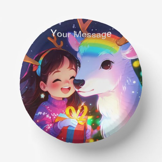 魅惑的なクリスマスグロー ペーパーボウル (正面)