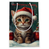 魅惑的なクリスマスグロー ミディアムペーパーバッグ (正面)