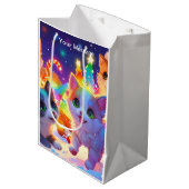 魅惑的なクリスマスグロー ミディアムペーパーバッグ (正面アングル)