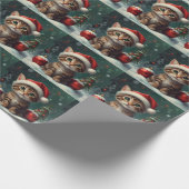 魅惑的なクリスマスグロー ラッピングペーパー (角)