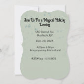 魅惑的なクリスマスツリー招待状 招待状 (裏面)