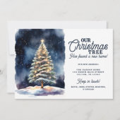 魅惑的なクリスマスツリー新しいホームムービング 案内状 (正面)