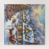 魅惑的なクリスマスビレッジシーン ジグソーパズル (横)