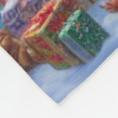 魅惑的なクリスマスビレッジシーン フリースブランケット (角)