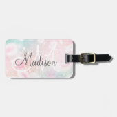 魅惑的なグリッターピンクかわいらしパターン ラゲッジタグ (正面横)