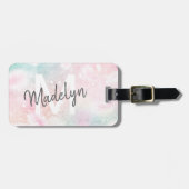 魅惑的なグリッターピンクかわいらしパターン ラゲッジタグ (正面横)