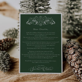 魅惑的なグリーンサンタクロースのクリスマスデイレター