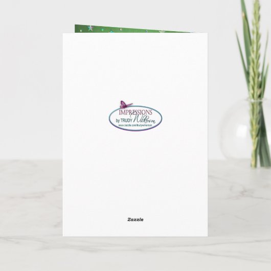 魅惑的なグリーン/イエローの誕生日、シークレットパル カード (裏面)