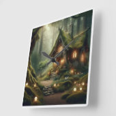 魅惑的なグレンの囁き:妖精のコッタ スクエア壁時計 (傾斜)