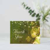 魅惑的なケルトのクローバーとライトありがとう ポストカード (スタンド正面)