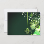 魅惑的なケルトのクローバーとラ結婚イト 出欠カード (裏面)