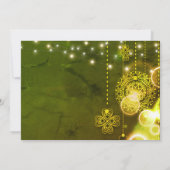 魅惑的なケルトのクローバーとラ結婚イト 招待状 (裏面)