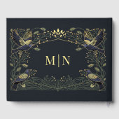 魅惑的なゴシックレイヴンフローラ離れグリー結婚ズ ゲストブック (裏面)