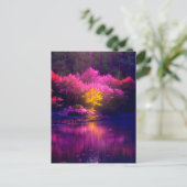 魅惑的なゴールデンツリーイン夕べ ポストカード (スタンド正面)