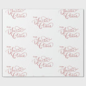 魅惑的なサンタクロース北極クリスマスラッパー ラッピングペーパー (フラット)