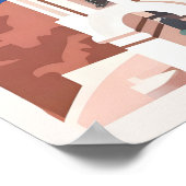 魅惑的なサントリーニギリシャ ポスター (角)