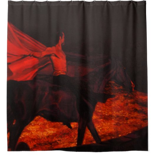 魅惑的なサーカスフローラホース/ライダー法 シャワーカーテン (正面)