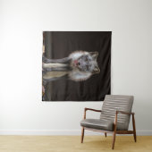 魅惑的なシルバーキツネ タペストリー (インサイチュ(横))