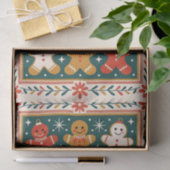 魅惑的なジンジャーブレッドクリスマスクッキーと木 薄葉紙 (ギフト)